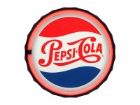 Enseigne Pepsi-Cola Ronde au néon DEL rouge